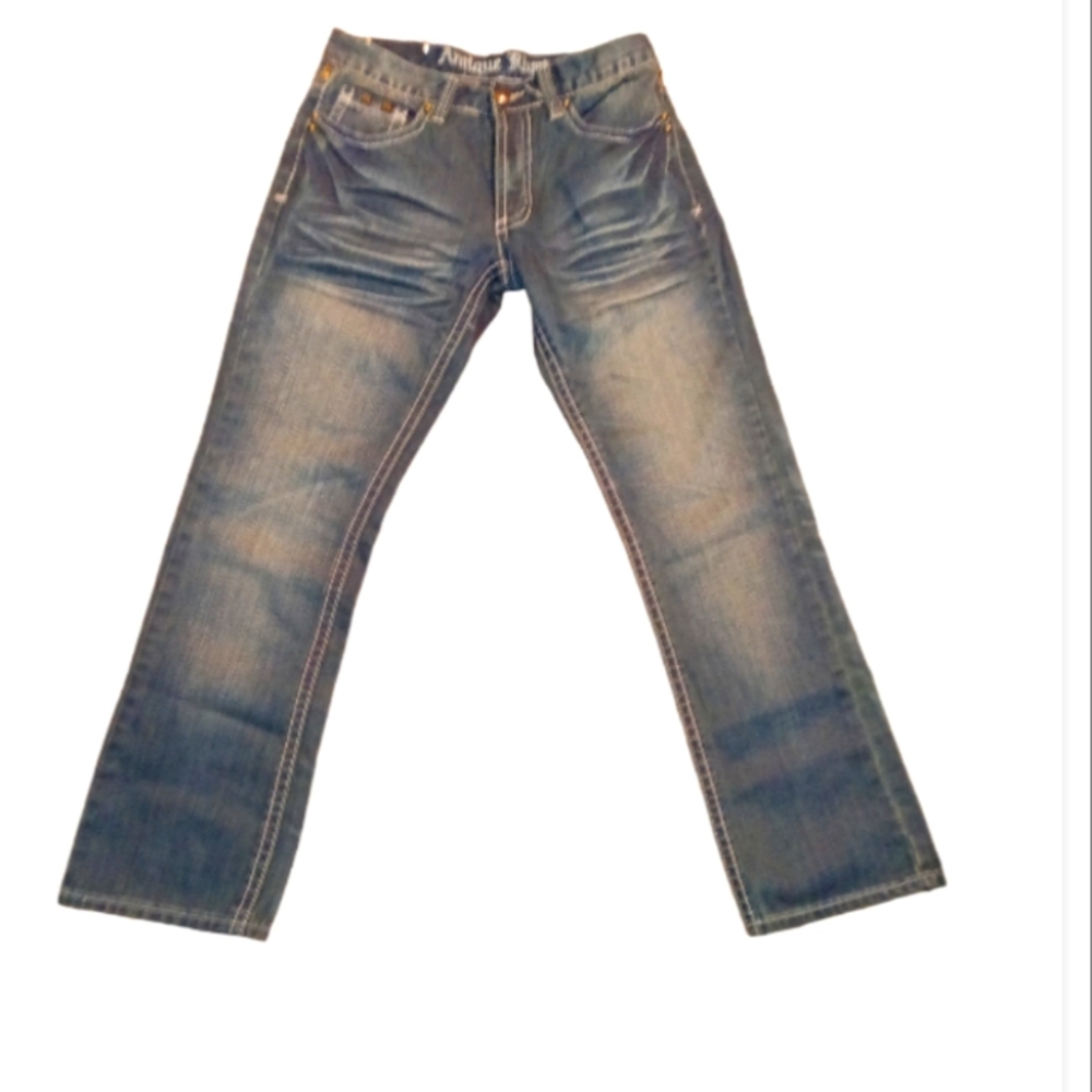 Vintage Antique River studded blue Jeans 32X32